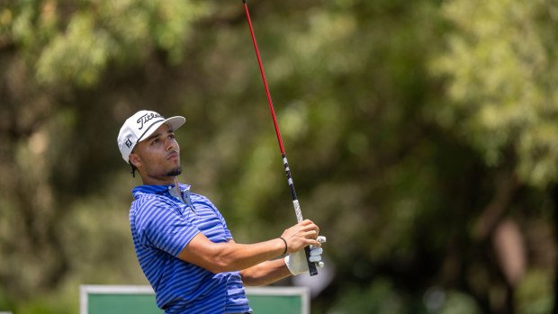 Danny List of Australia plays his shot from the fourteenth tee on day three of the MyGolfLife Open hosted by Pecanwood Estate 2025 at Pecanwood Golf & Country Club on February 1, 2025 in Pretoria, South Africa. (Photo by Johan Rynners/Getty Images)