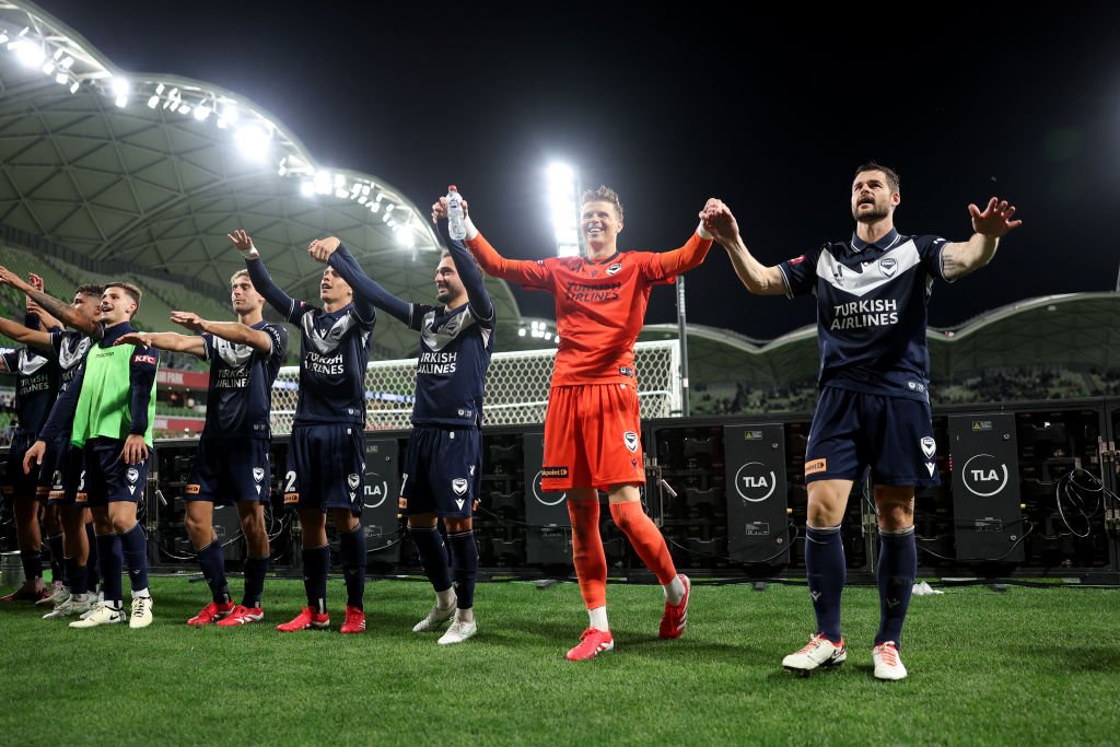 Melbourne Victory celebrating