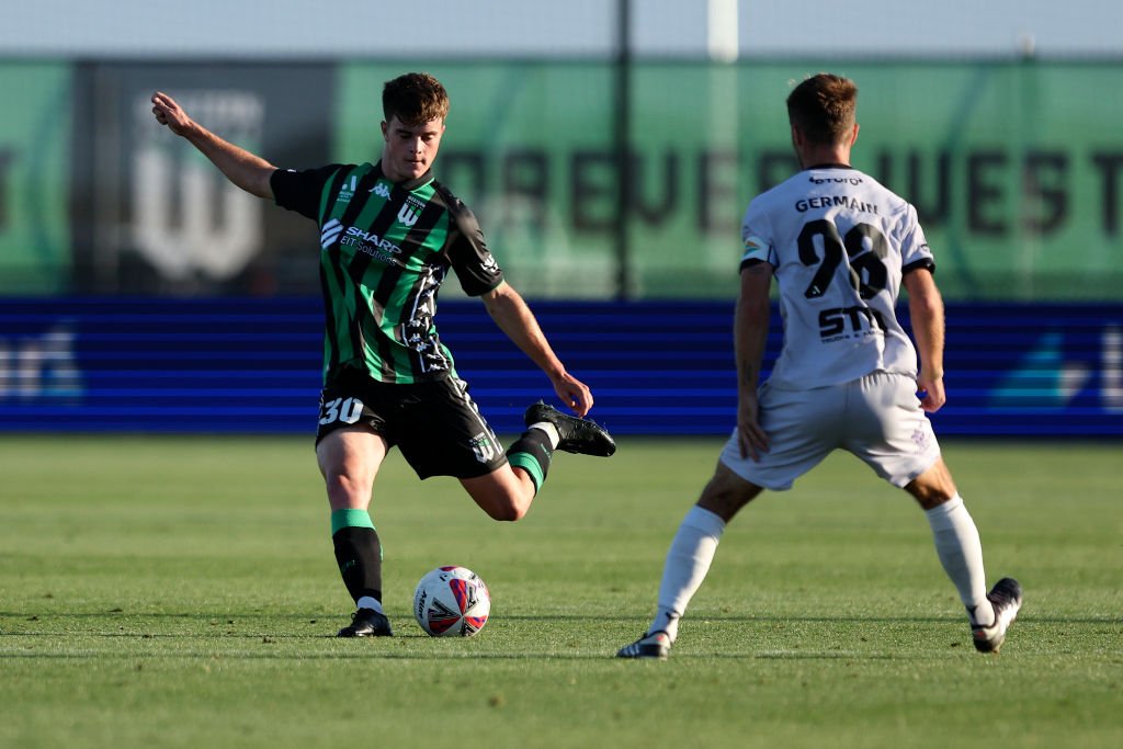 Dylan Leonard during the A-League match