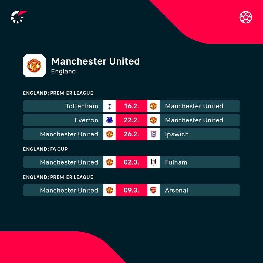 Upcoming fixtures for United