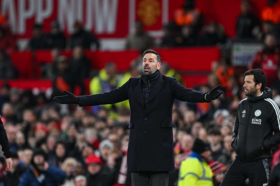 Van Nistelrooy reacts during the match