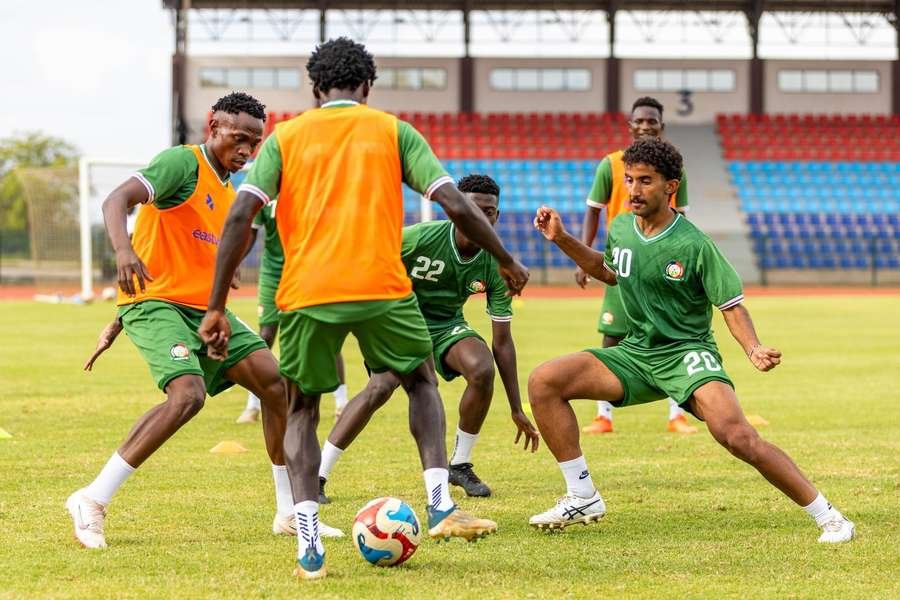 Harambee Stars players in training