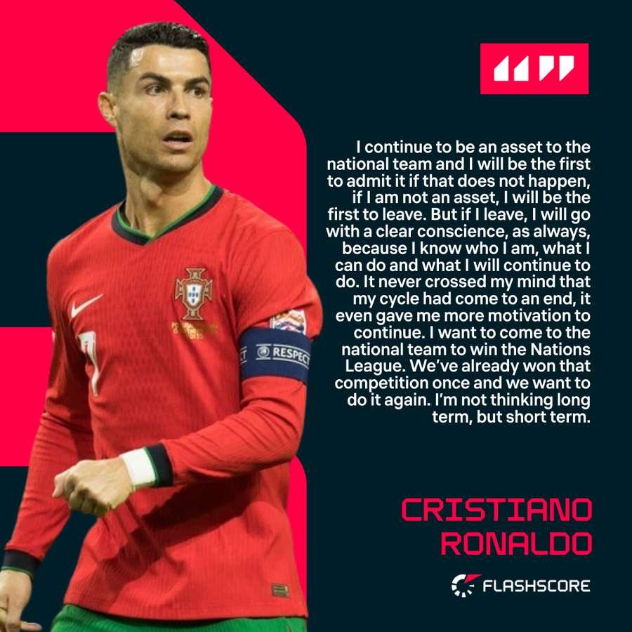 Cristiano Ronaldo on winning the Nations League again with Portugal Cristiano Ronaldo on winning the Nations League again with Portugal