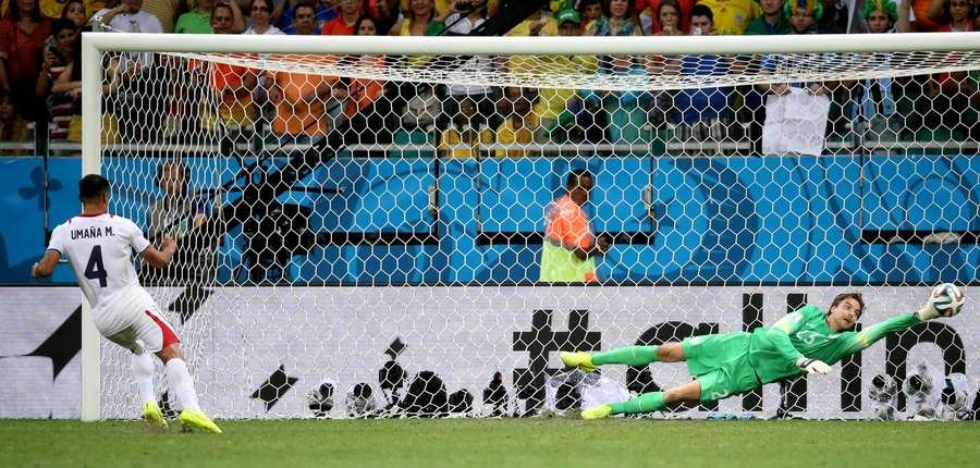 Tim Krul earned the Netherlands their most recent penalty shootout victory