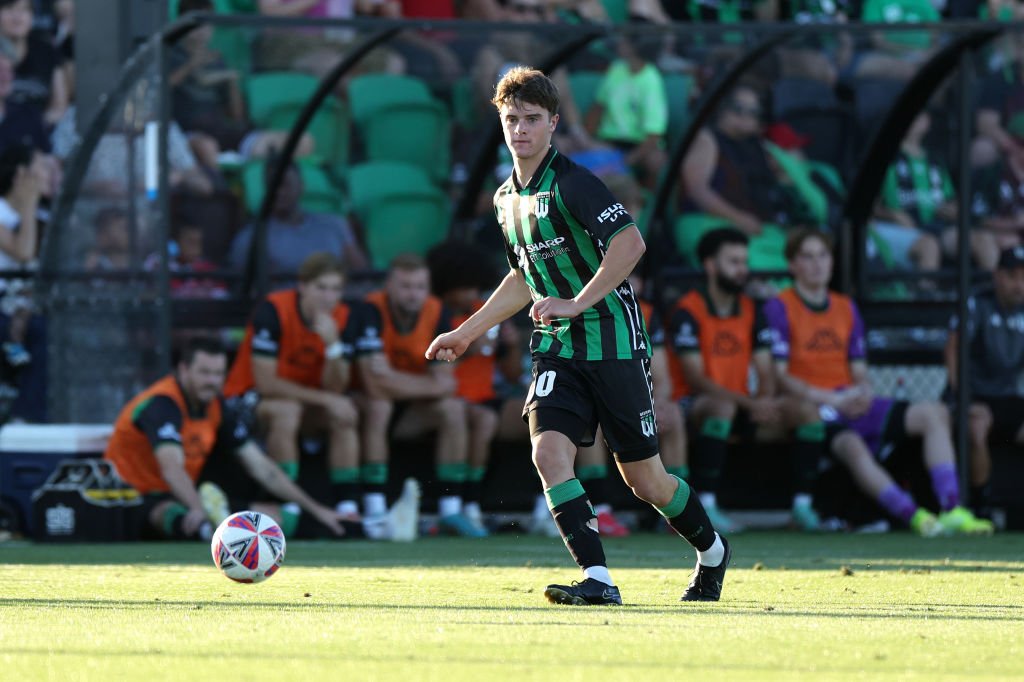 Dylan Leonard in action during the A-League Men match