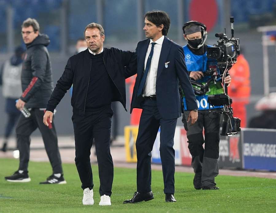 Hansi Flick and Simone Inzaghi, coaches of Bayern Munich and Lazio Hansi Flick and Simone Inzaghi, coaches of Bayern Munich and Lazio