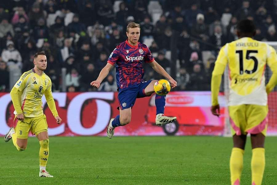 Bologna's Tommaso Pobega during the match against Juventus on December 07