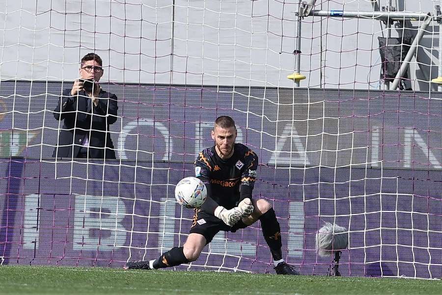 Fiorentina's David De Gea during the match against Empoli Fiorentina's David De Gea during the match against Empoli