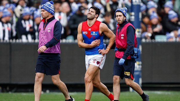 Petracca was helped off in agony.
