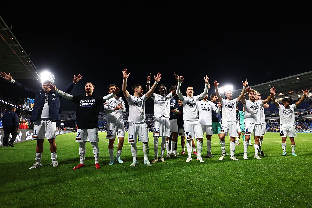 Victory players celebrating