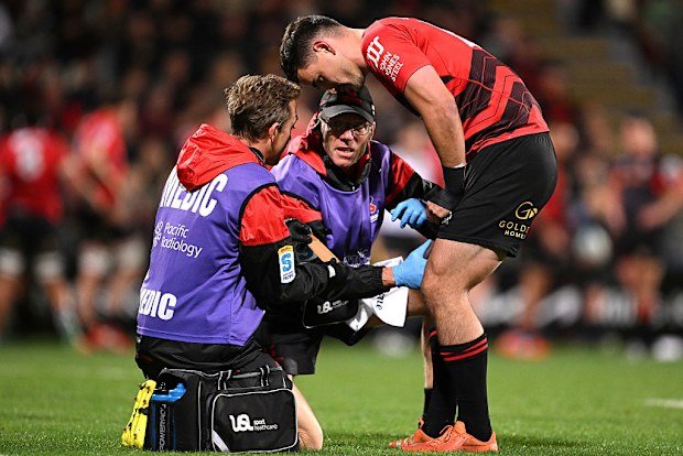Will Jordan receives treatment at Apollo Projects Stadium.