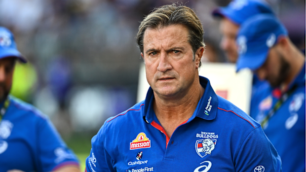 Luke Beveridge, head coach of the Bulldogs.