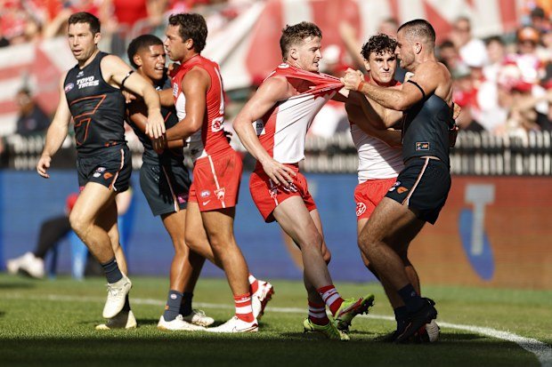 Tensions flare in the Sydney derby.