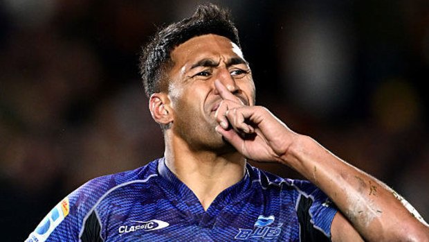 Rieko Ioane of the Blues reacts.