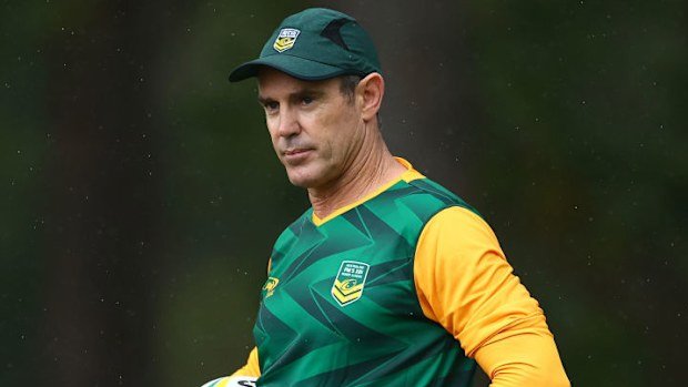 Head Coach Brad Fittler looks on during a Prime Minister's XIII training session in 2024.