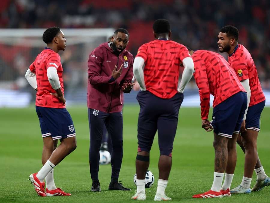 England coach Justin Cochrane during a FIFA World Cup European Qualifying match at Wembley Stadium England coach Justin Cochrane during a FIFA World Cup European Qualifying match at Wembley Stadium