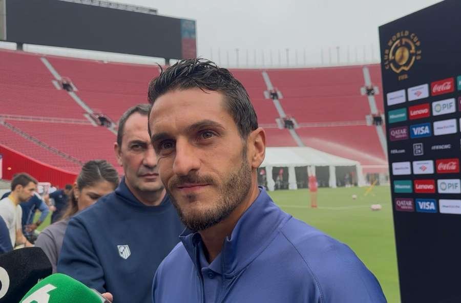 Koke speaking to the media Koke speaking to the media
