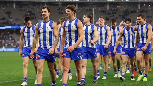 North Melbourne after their loss to Fremantle.