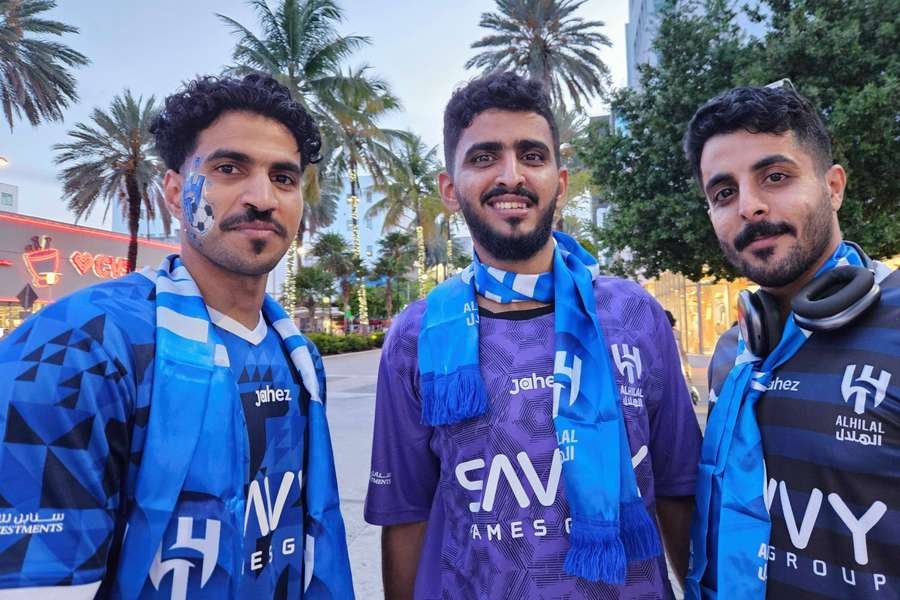 Al-Hilal supporters were in jubilant mood ahead of kick-off Al-Hilal supporters were in jubilant mood ahead of kick-off