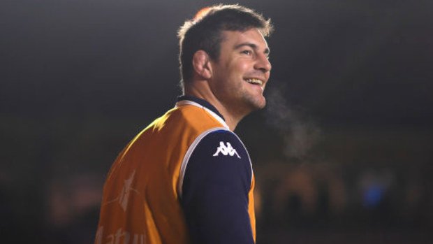Castres player Nick Champion de Crespigny smiles prior to the Heineken Champions Cup.