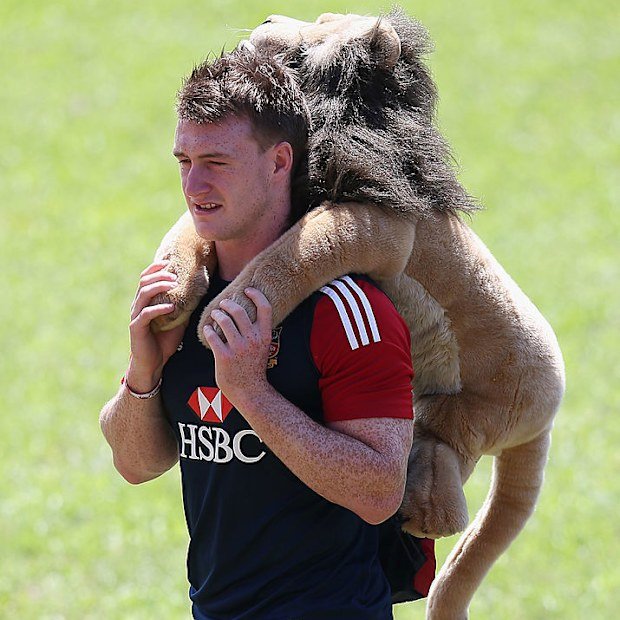 Stuart Hogg during the British and Irish Lions captain's run.
