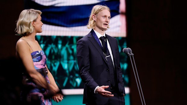 Geelong's Ollie Dempsey won the 2024 Rising Star award.