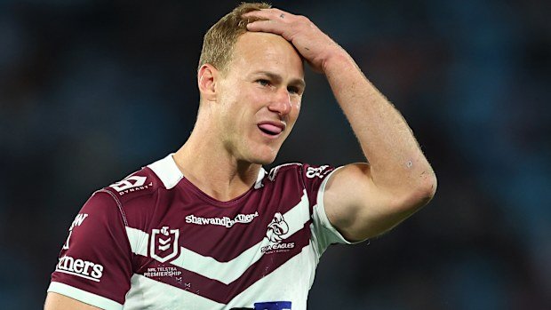 Daly Cherry-Evans of the Sea Eagles looks on during the round 15 NRL match between Gold Coast Titans and Manly Sea Eagles.