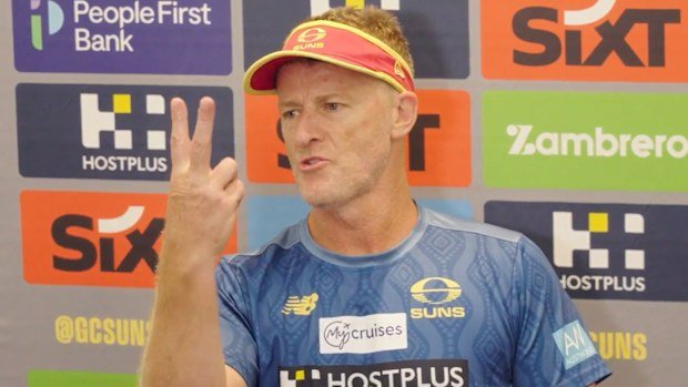 Gold Coast coach Damien Hardwick commenting on Matt Rowell's contract extension.