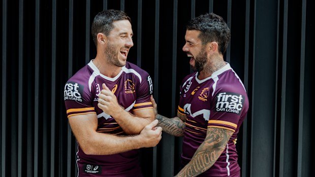 NRL Broncos players Ben Hunt and Adam Reynolds.