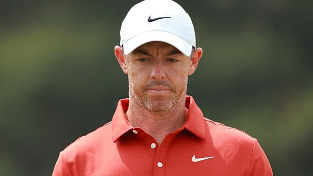 Rory McIlroy of Northern Ireland walks on the 9th green during the second round of the RBC Canadian Open at TPC Toronto at Osprey Valley in Caledon, Ontario, Canada on Friday, June 6, 2025. (Photo by Jorge Lemus/NurPhoto)