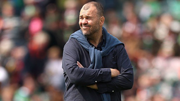 Michael Cheika at Welford Road Stadium in Leicester.