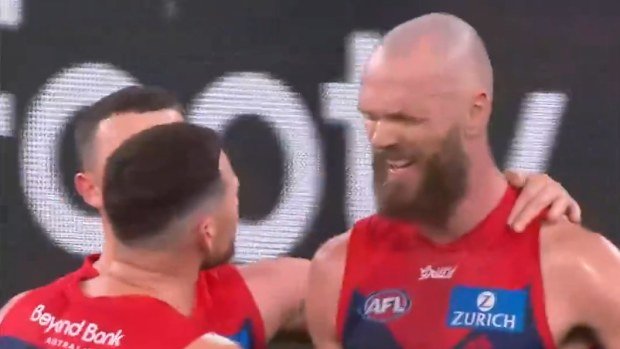 Max Gawn and Steven May had a tiff after the Demons loss.