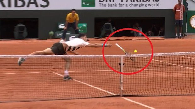 Carlos Alcaraz admitted he let go of his racquet.