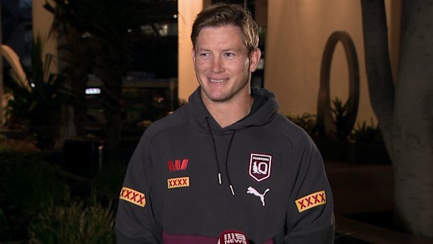Harry Grant appears sheepish when asked if the Maroons will make changes to their 17 ahead of kick-off.