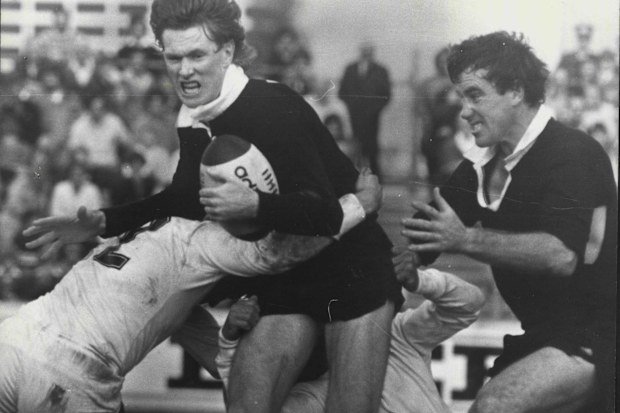 All Blacks Winger Stu Wilson, scorer of a record 19 Test tries, almost certainly makes his final appearance for New Zealand in 1983.