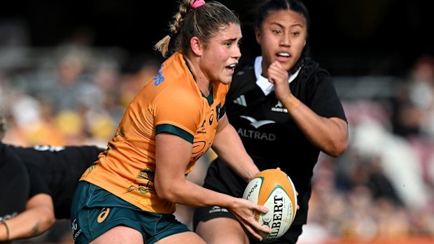 Piper Duck of the Wallaroos in action.
