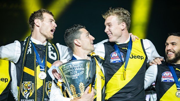Tom Lynch after the 2019 Grand Final.