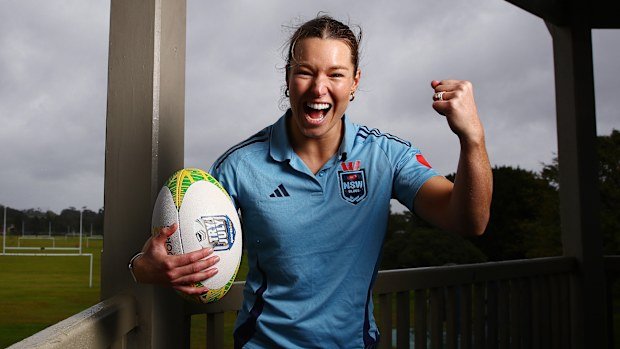 Sharks NRLW star Emma Verran at Moore Park Sydney ahead of Sportsbet's annual Try July campaign for 2025.