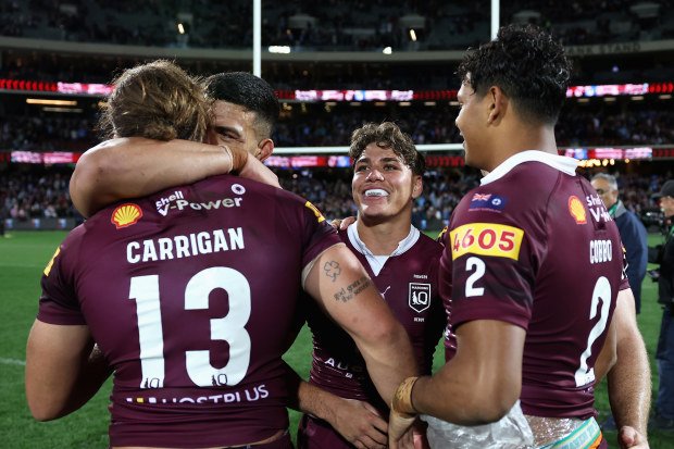 Reece Walsh pictured during the 2023 State of Origin series.