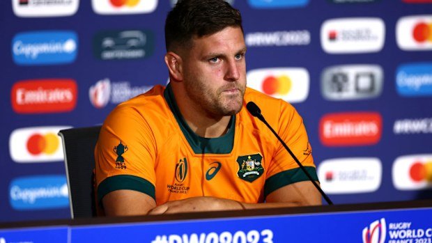 Dave Porecki of Australia speaks to the media at Parc Olympique.